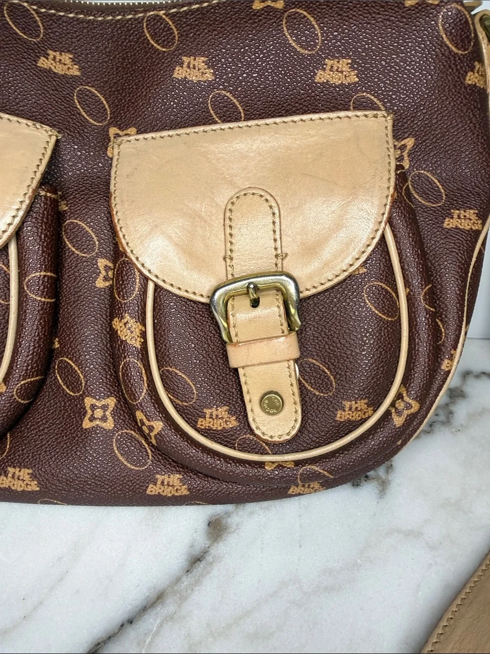 The Bridge Made in Italy monogram shoulder bag